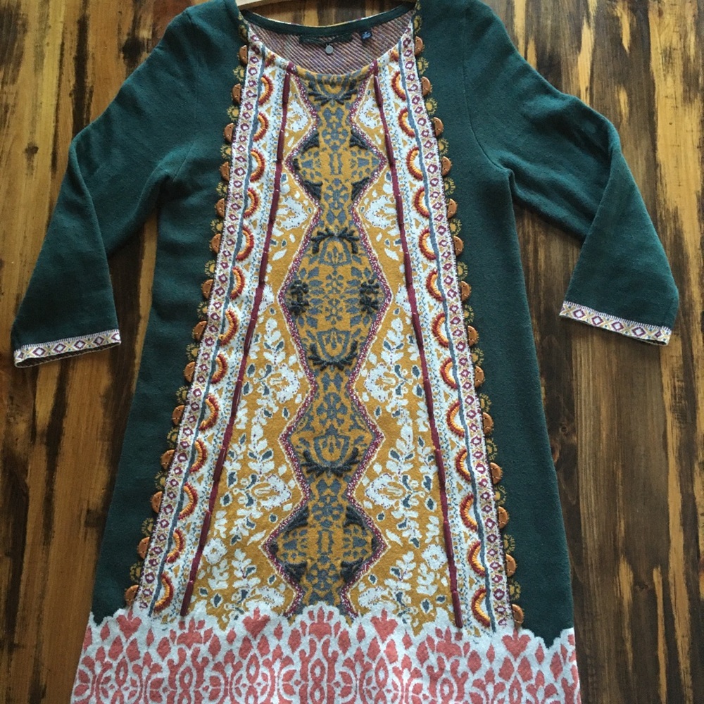 Anthropologie Beaded Sweater Dress